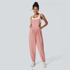 Nwt Halara Pockets Waffle Casual Jogger Overalls